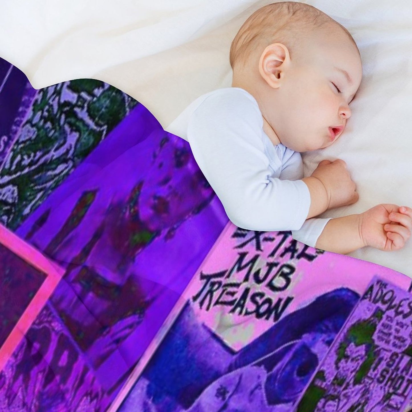 Punk Rock Bands Flyers Collage Vaporwave Aesthetic Punk Colors Throw Blanket