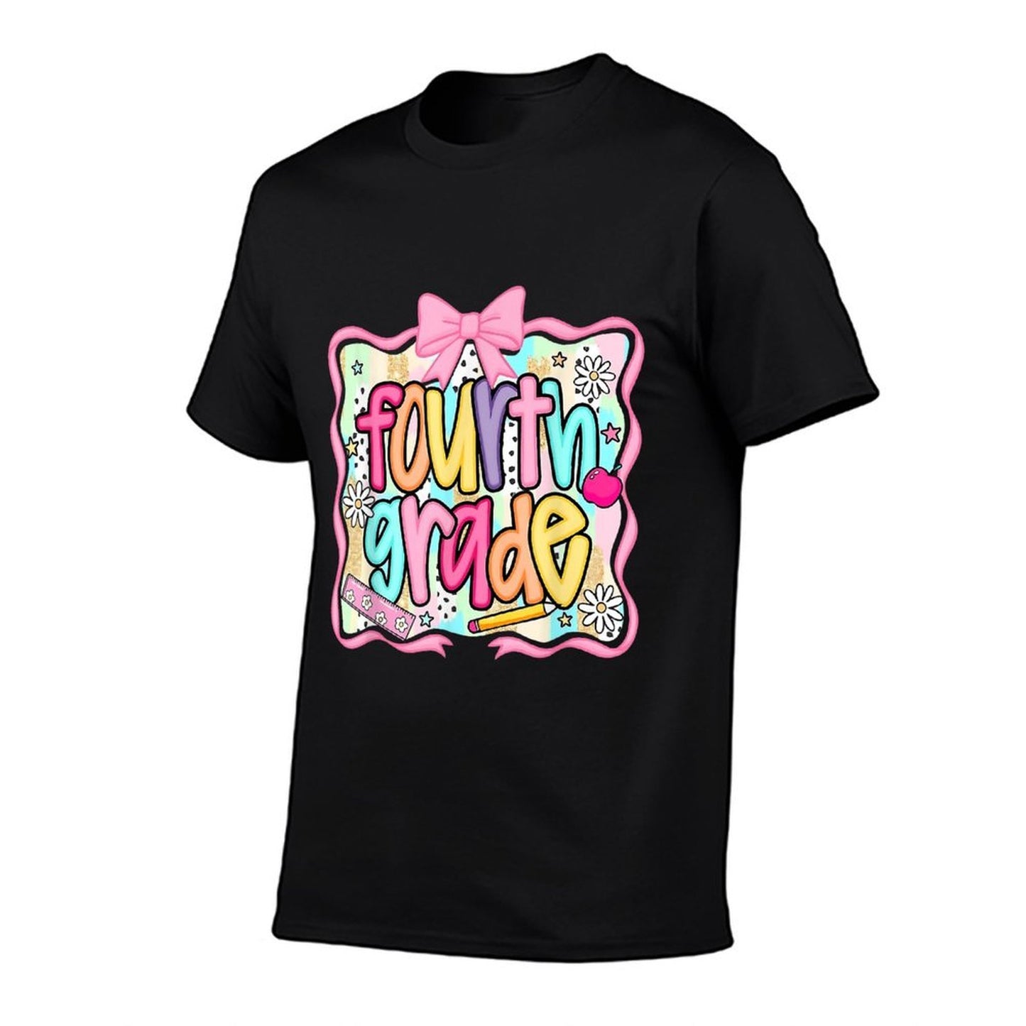 Fourth Grade Floral Coquette 4th Grade Girls Back To School  Easy-care T-Shirt