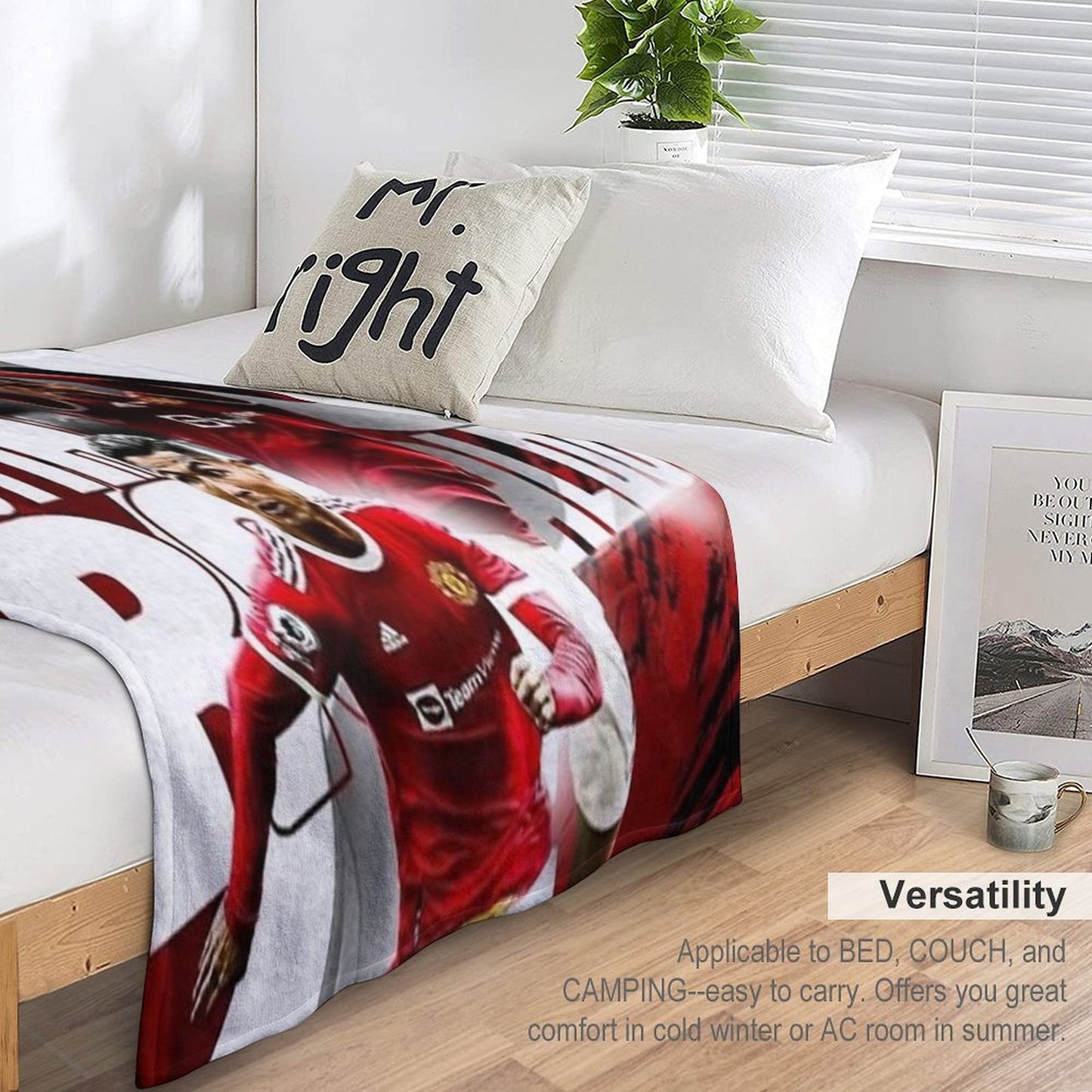 Cristiano Ronaldo Illustration Throw Blanket