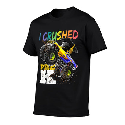 I Crushed Pre-K Monster Truck Graduation Cap Shirt Gift Boys T-Shirt