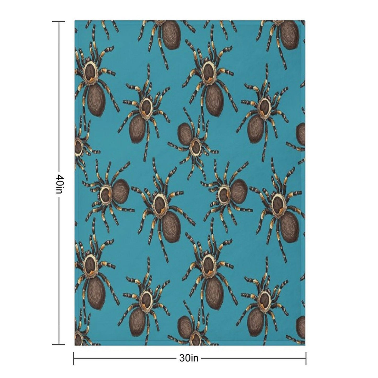 Tarantula on Blue Throw Blanket