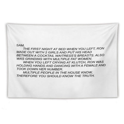 The Note Wall Tapestry Jersey Shore Tapestry