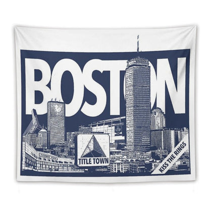 Title Town Skyline Tapestry