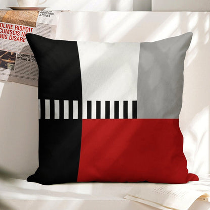 Geometric Pattern Linen Throw Pillow Cover