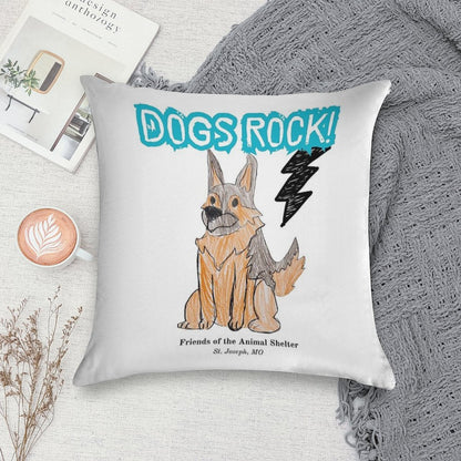 Dogs Rock Soft Multiple Sizes Throw Pillow