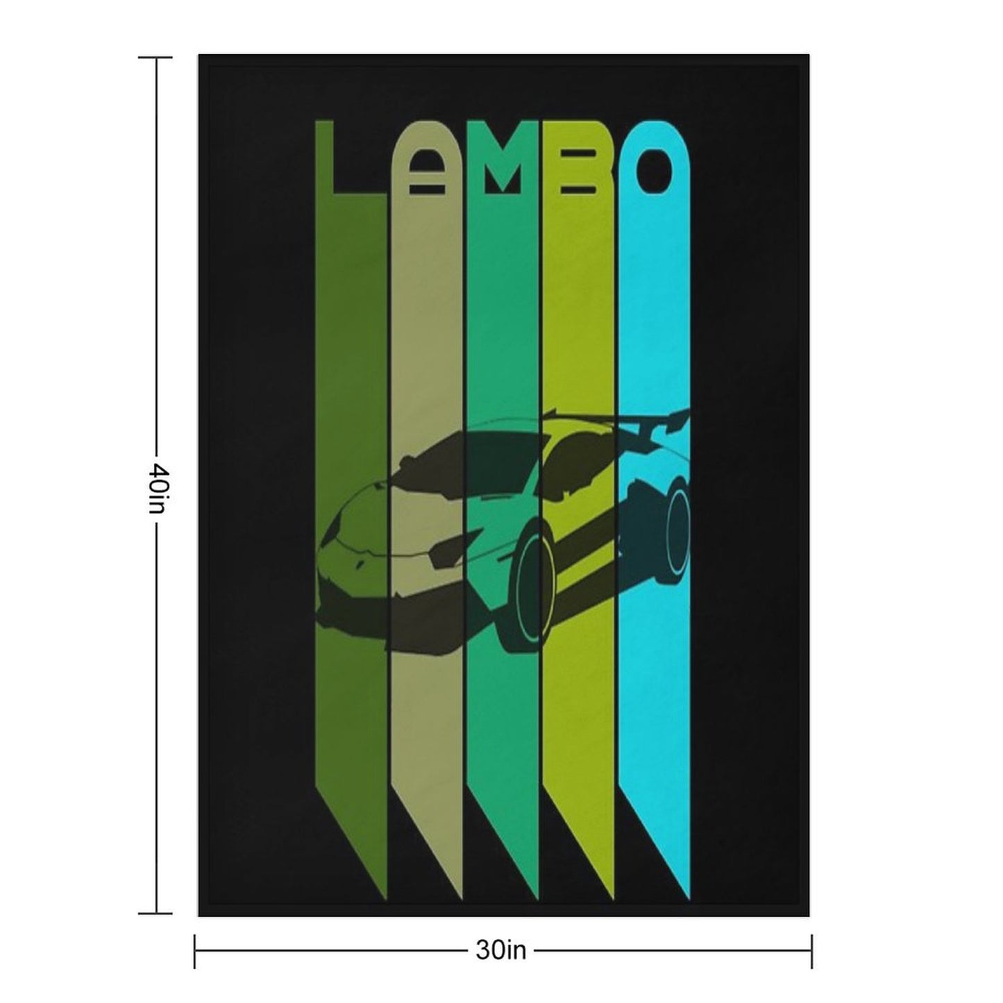 I Love My Lamborghini Throw Blanket