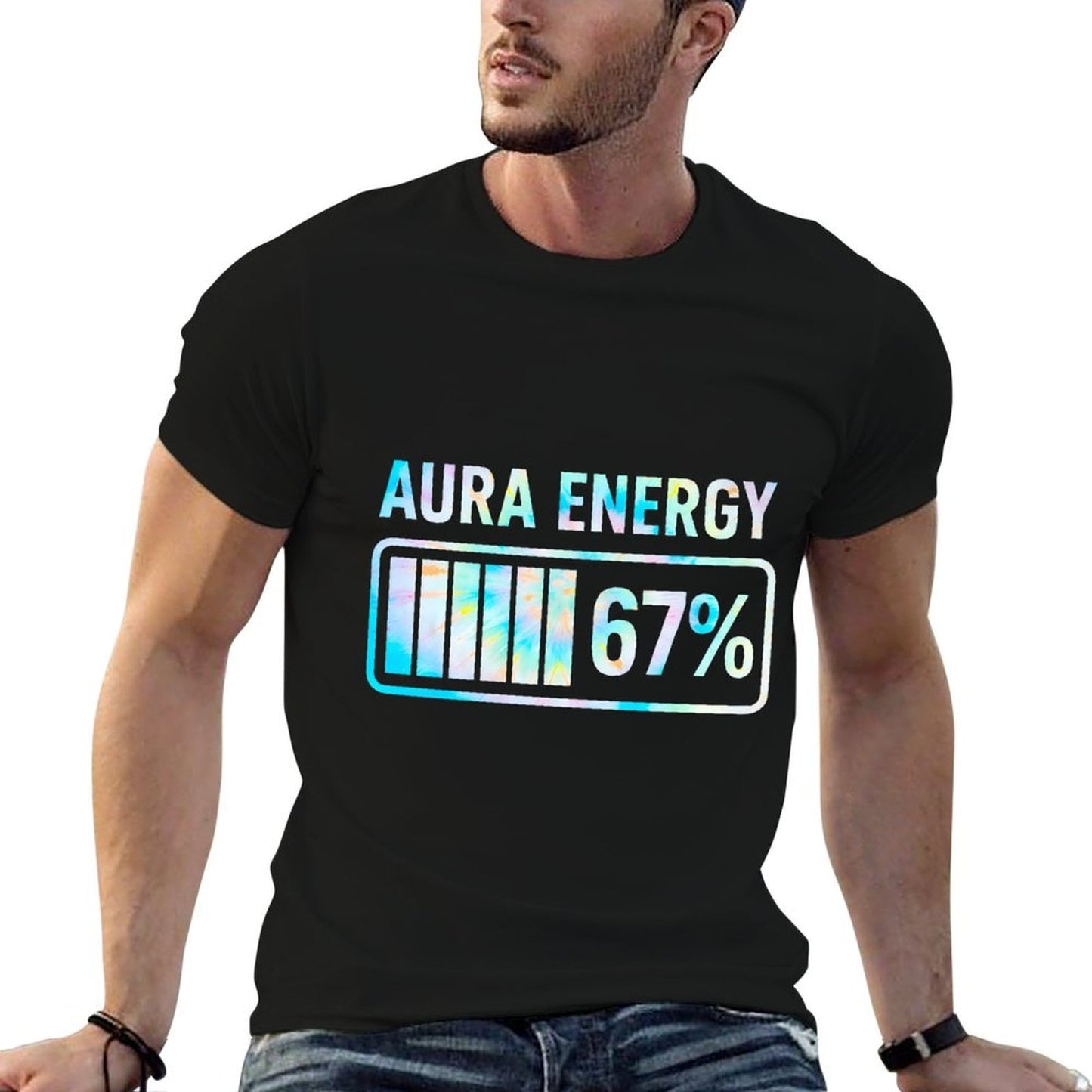 Aura Energy 67 Funny Six Seven Meme Gen Alpha Slang Comfortable T-Shirt