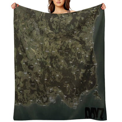 Day Z Map Throw Blanket