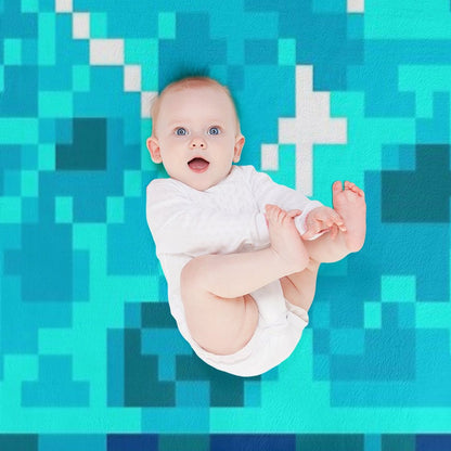 Pixel Water Throw Blanket