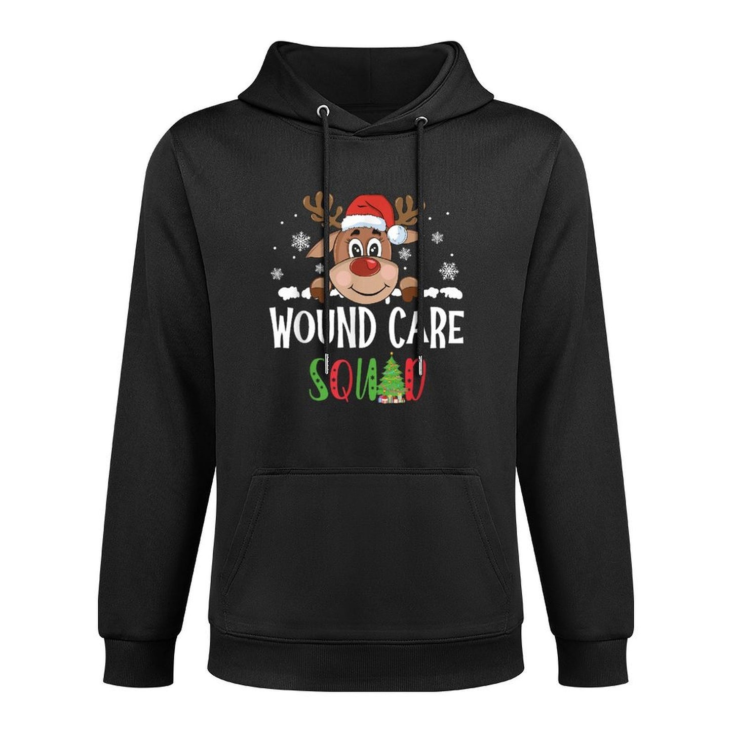 Cute Reindeer Christmas Wound Care Squad Stethoscope Nurse Unisex Design Hoodie
