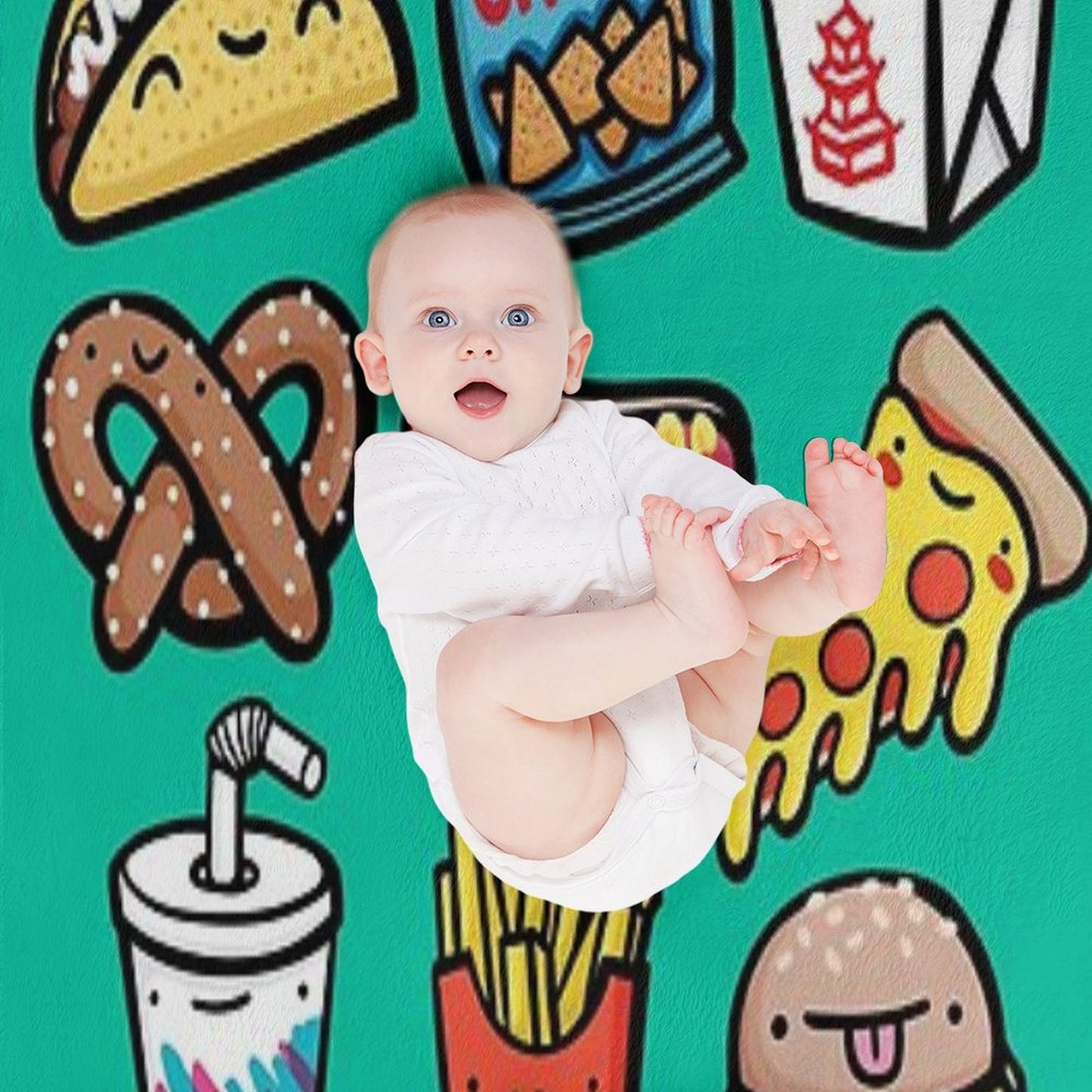 Junk Food Dudes Throw Blanket