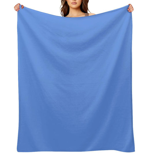 Cornflower Blue Throw Blanket