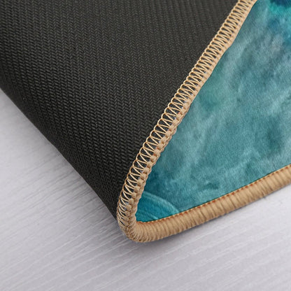 Turquoise Teal Agate Stone Bath Mat