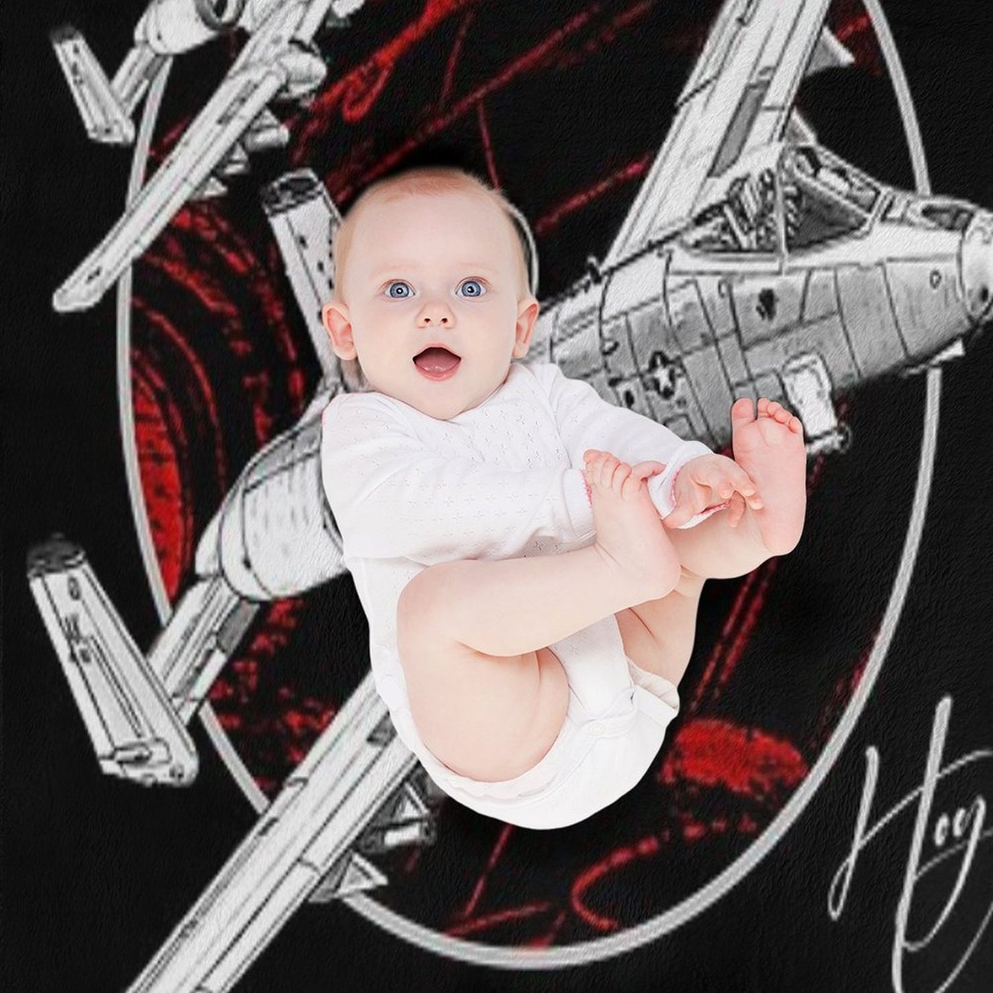 A-10 Thunderbolt II Warthog Subsonic Attack Aircraft  Nicknamed Hog Us Air Force Fighterjet Throw Blanket