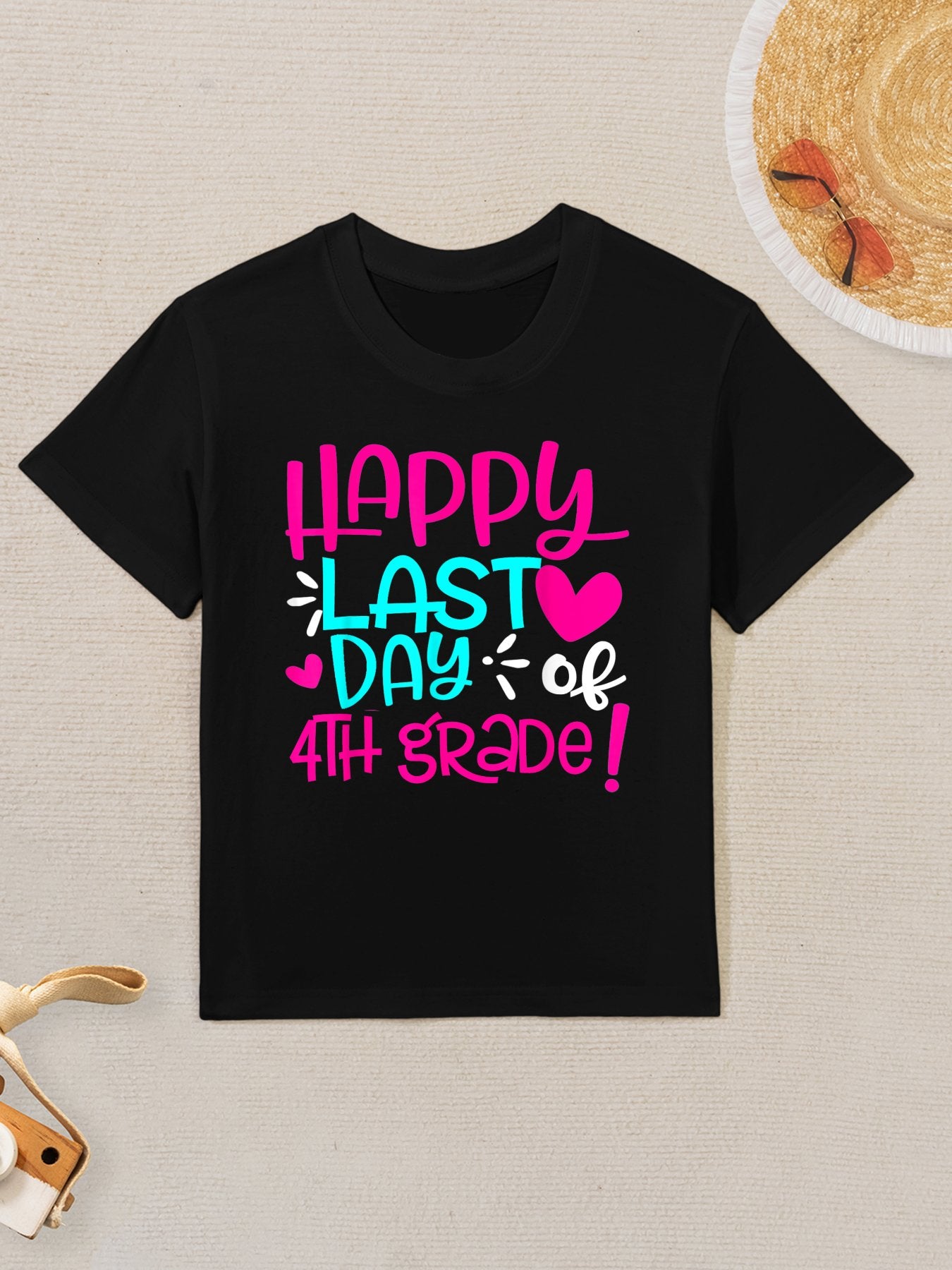 Happy Last Day of Fourth Grade Teacher Student Graduation Kids T-Shirt