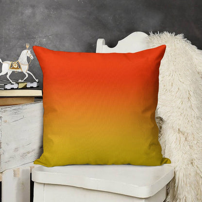 OMBRE GRADIENT ORANGE RED AND YELLOW ONE OF 100 CHIC OMBRE 2 TONE DESIGNS ON OZCUSHIONS Linen Throw Pillow Cover