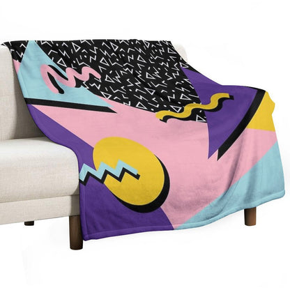 Memphis Pattern 20 - Retro 90s  80s Throw Blanket