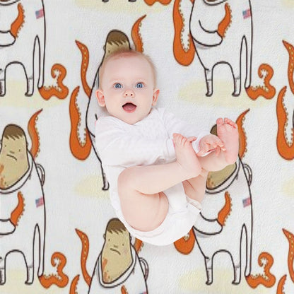 Astronaut - Alien Takeover Throw Blanket