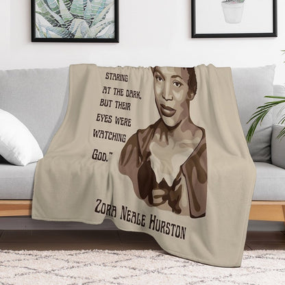 Zora Neale Hurston Portrait And Quote Throw Blanket