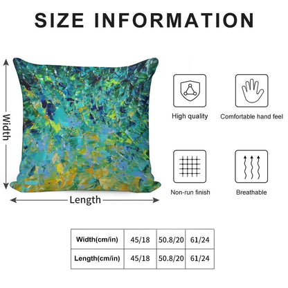 BEAUTY BENEATH THE SURFACE - Stunning Lake Ocean River Water Nature Green Blue Teal Yellow Aqua Abstract Soft Hidden Zipper Throw Pillow