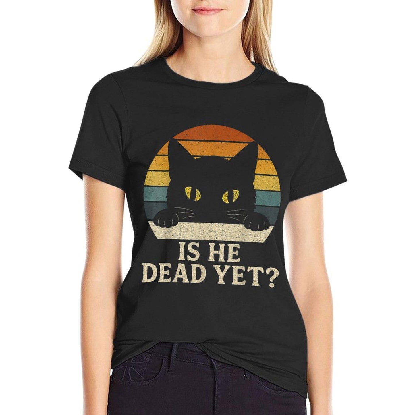 Is He Vintage Dead Yet Funny Saying Dark Humor Gifts T-Shirt
