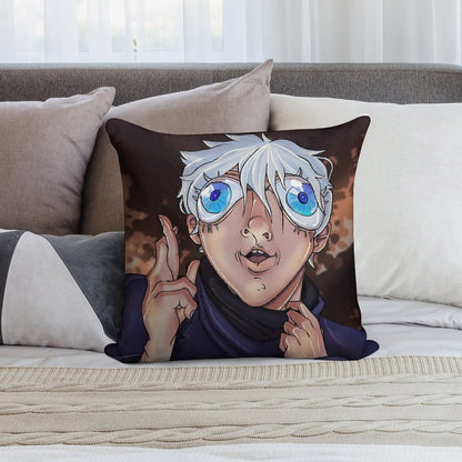 Bug Eyed Gojo Soft Durable Construction Throw Pillow