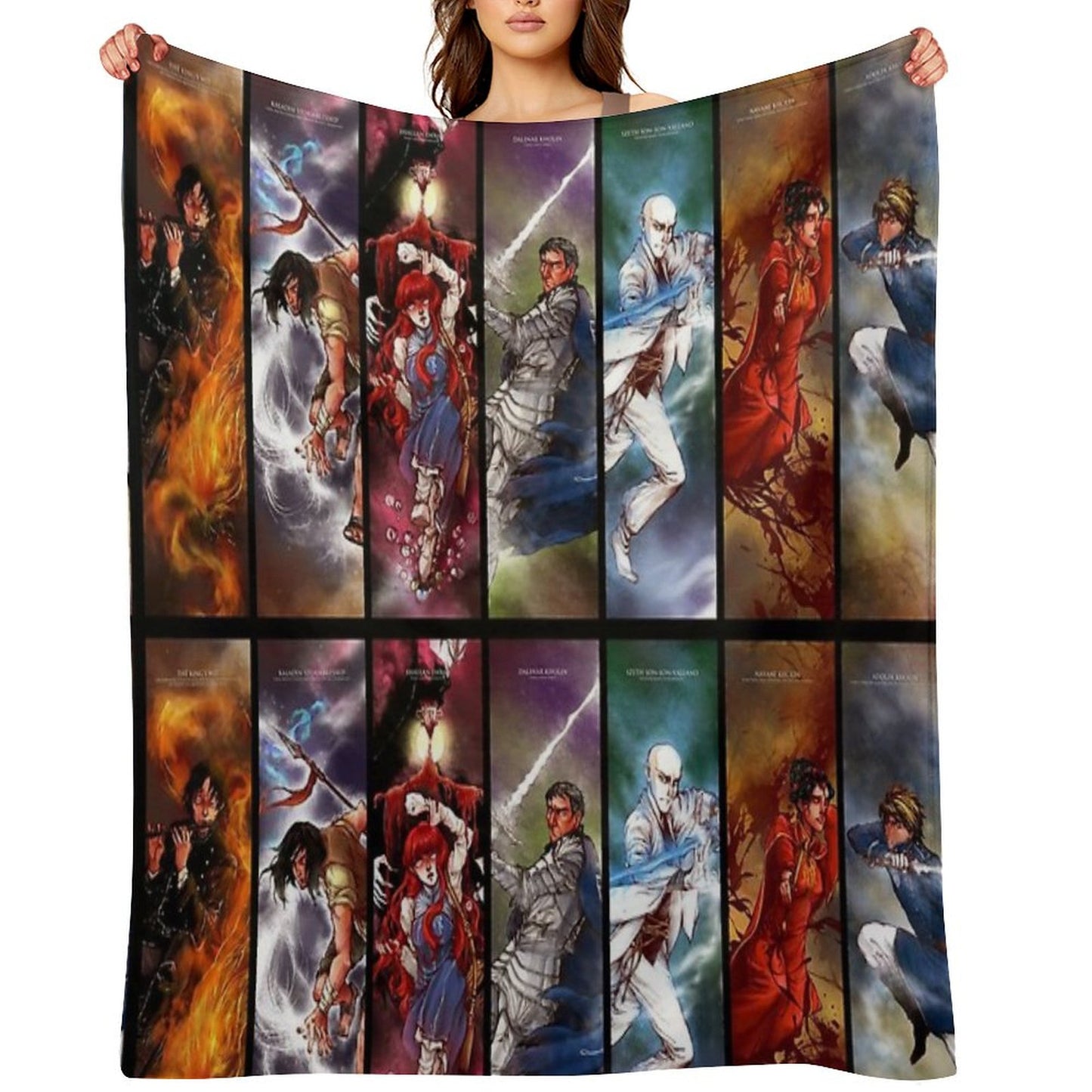 The Stormlight Archive Epic Fantasy Novel 2022 By Brandon Sanderson Character Fanart Collage Throw Blanket
