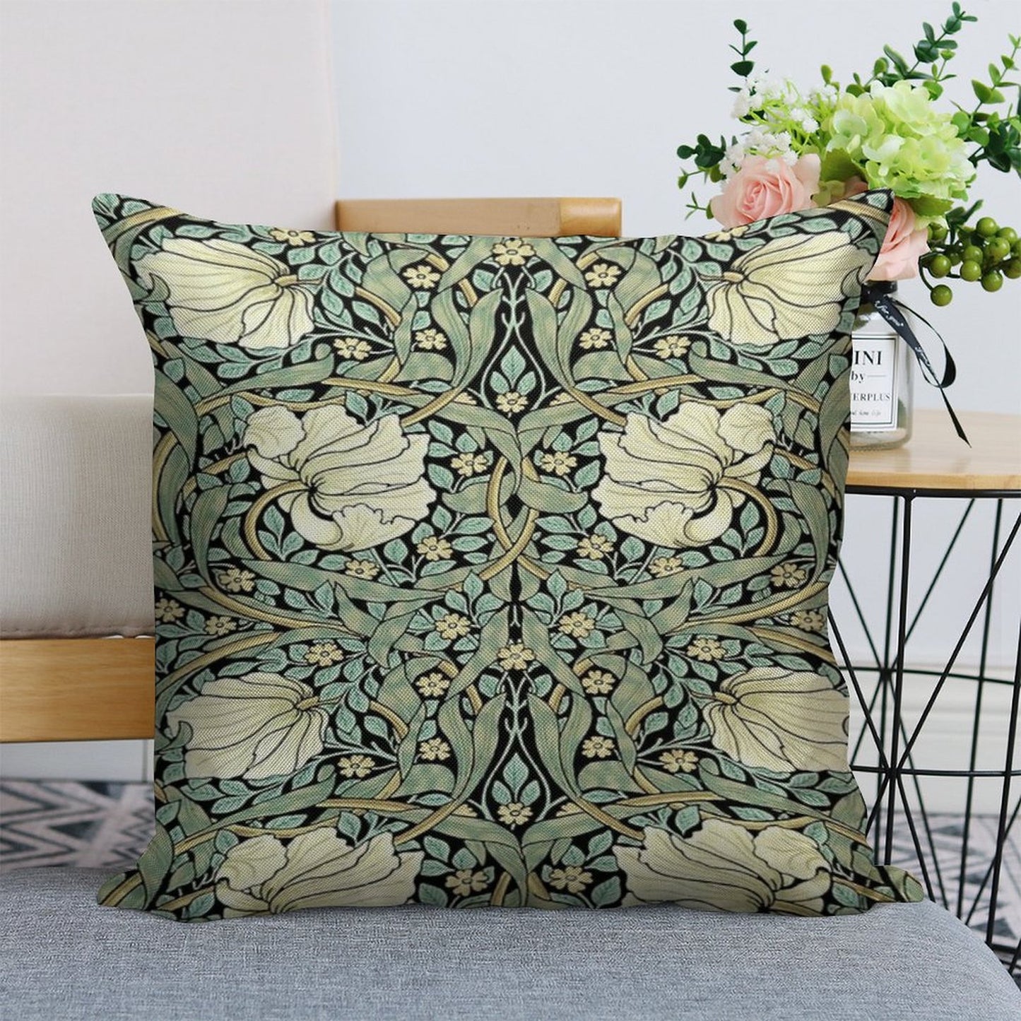 William Morris - Pimpernel Linen Throw Pillow Cover