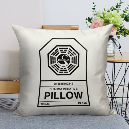 Dharma Initiative Pillow Linen Throw Pillow Cover