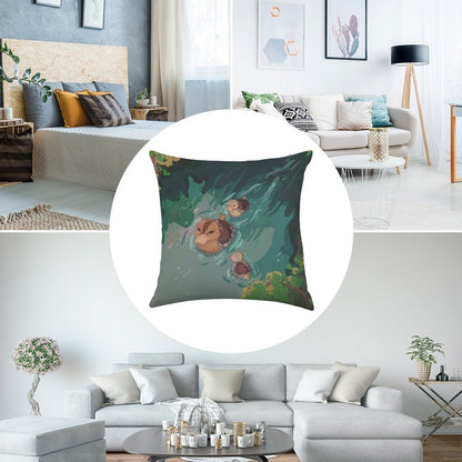Turtle Duck Pond Avatar The Last Airbender Linen Throw Pillow Cover