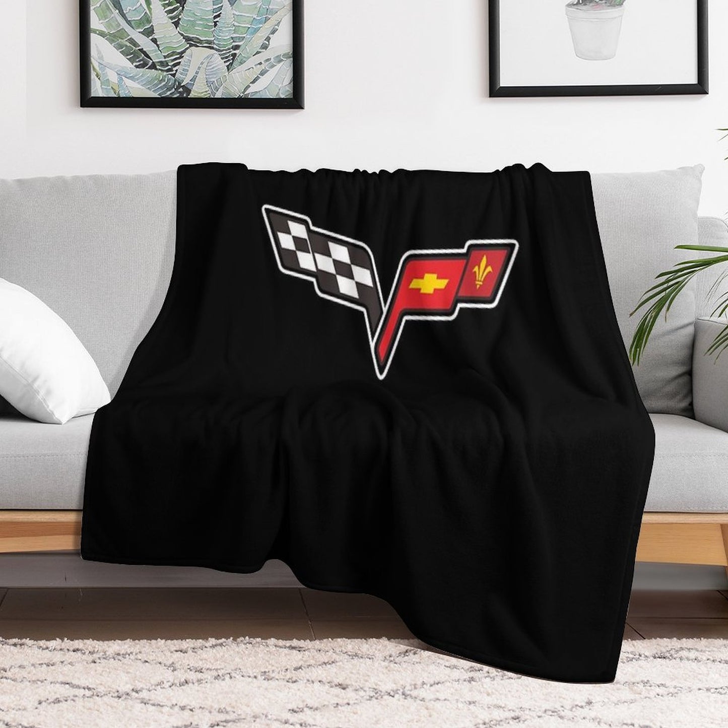 Best of Corvette Hi Emblem Throw Blanket