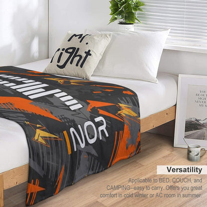 Lando Norris 4 - Abstract Design Throw Blanket