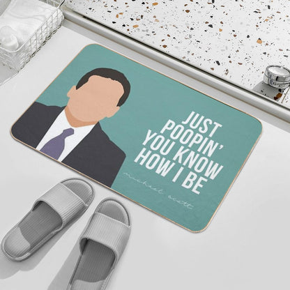Just Poopin' Michael Scott Bath Mat
