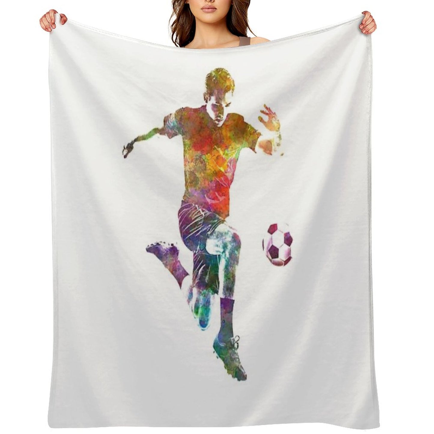 Man Soccer Football Player 09 Throw Blanket