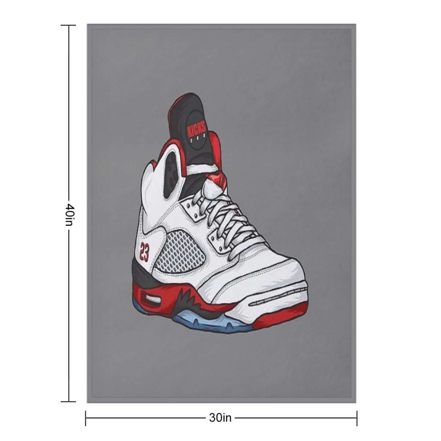 Shoes Fire Reds (Kicks) Throw Blanket