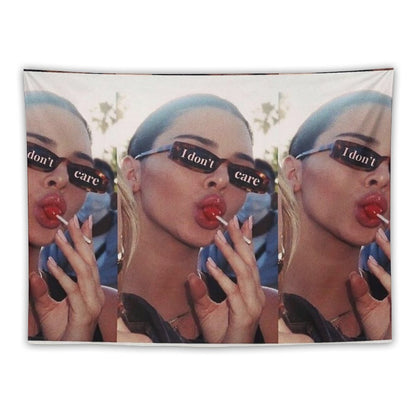 Vogue I Dont Care Lollipop Aesthetic Tapestry