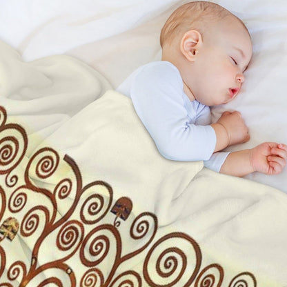 HD The Tree of Life, 1905 by Gustav Klimt - HIGH DEFINITION Throw Blanket