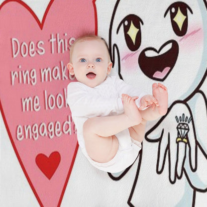 OMG I’m Engaged! Fun And Flirty Sticker Throw Blanket