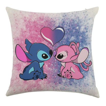 Stitch And Angel Linen Throw Pillow Cover
