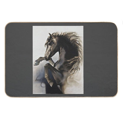 Black Fury Bath Mat