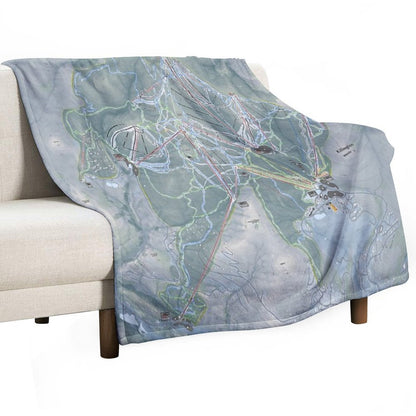 Killington Resort Trail Map Throw Blanket