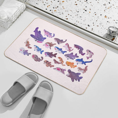 Shark Day - Pastel Bath Mat