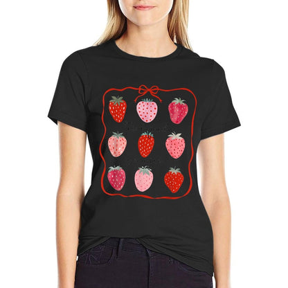 Women Third Grade Is My Jam Strawberry Third Grade Teacher  Soft T-Shirt