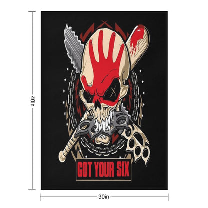 Heavy Skull Metal Throw Blanket