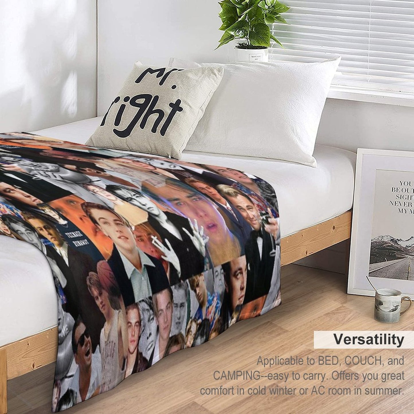 Leonardo Dicaprio Collage Throw Blanket