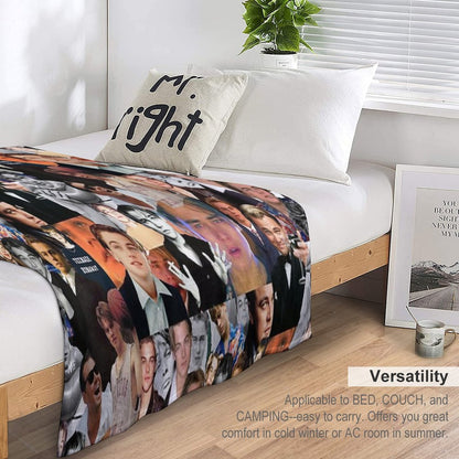Leonardo Dicaprio Collage Throw Blanket