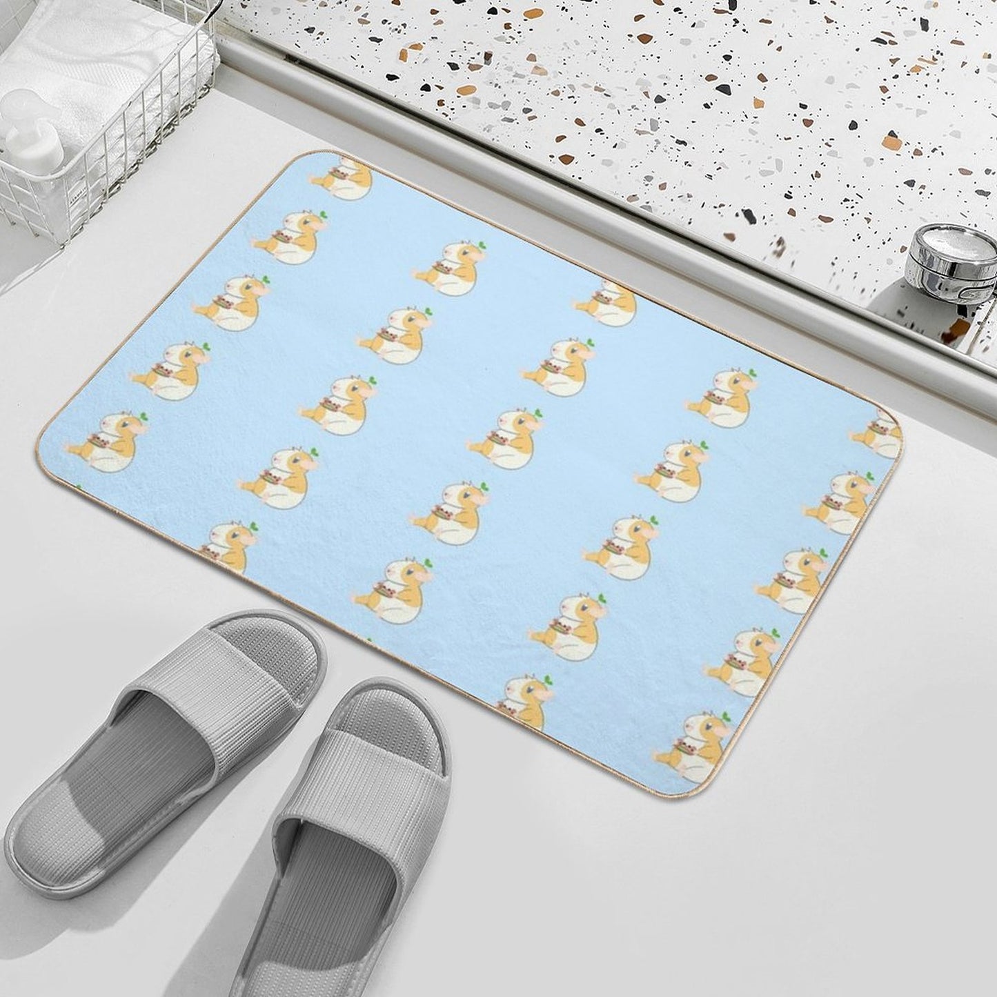 Gaming Guinea Pig  Fade-Resistant Bath Mat