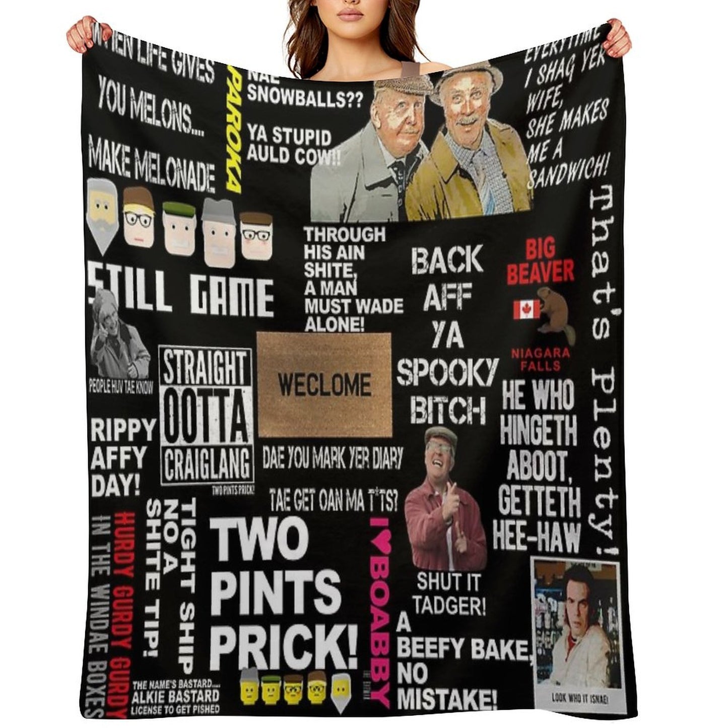 Still Game Scrap Book Throw Blanket