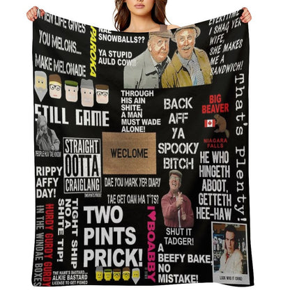 Still Game Scrap Book Throw Blanket