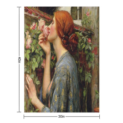 The Soul of The Rose -  John William Waterhouse Throw Blanket